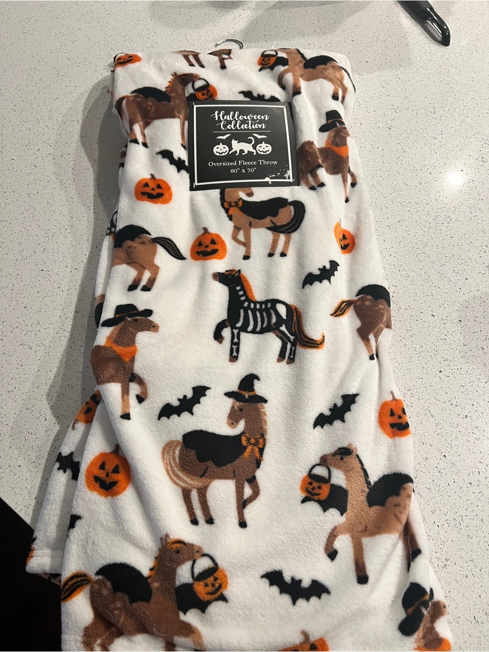 Adorable Horses, Halloween Oversized Horse Throw - 60x70
